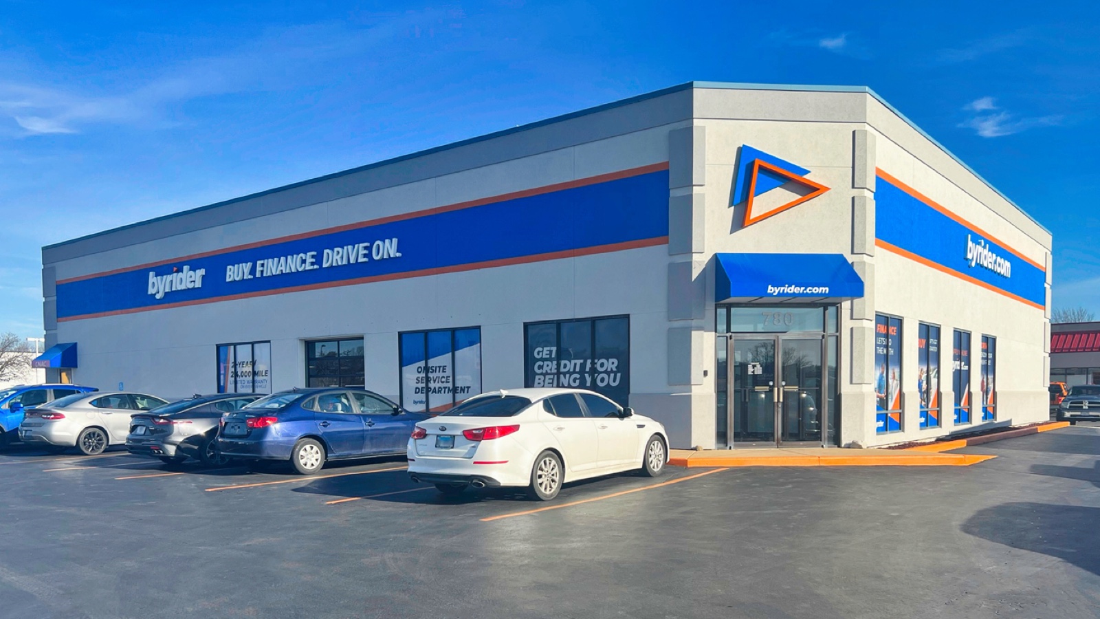 Modern Byrider franchise dealership exterior